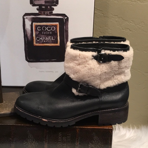 Coach Gabriella Shearling Ankle Bootie Boots I Size 10 - Picture 15 of 16